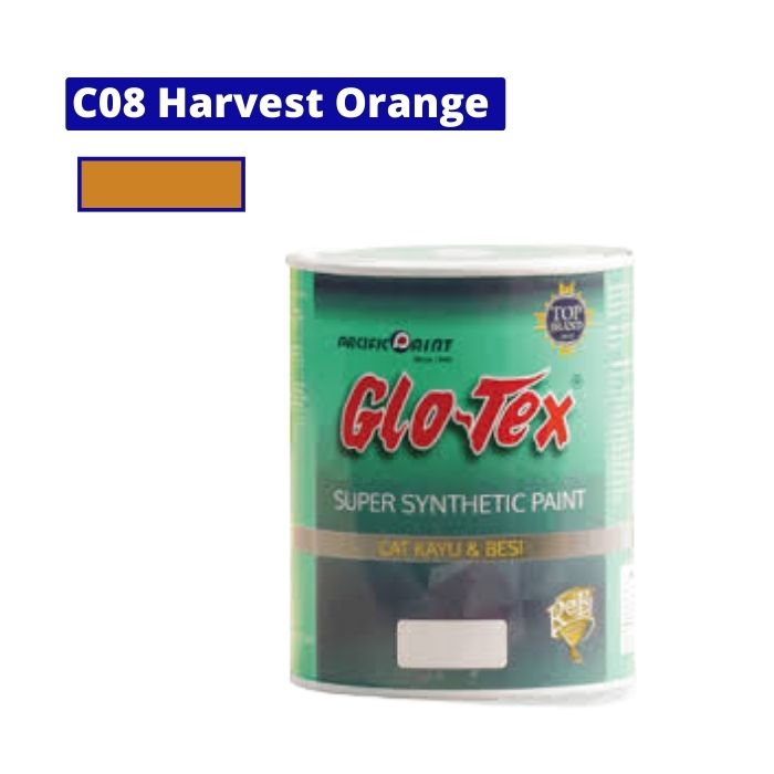 Jual Cat Kayu Dan Besi Pacific Paint Glo Tex C Harvest Orange Liter Kaleng