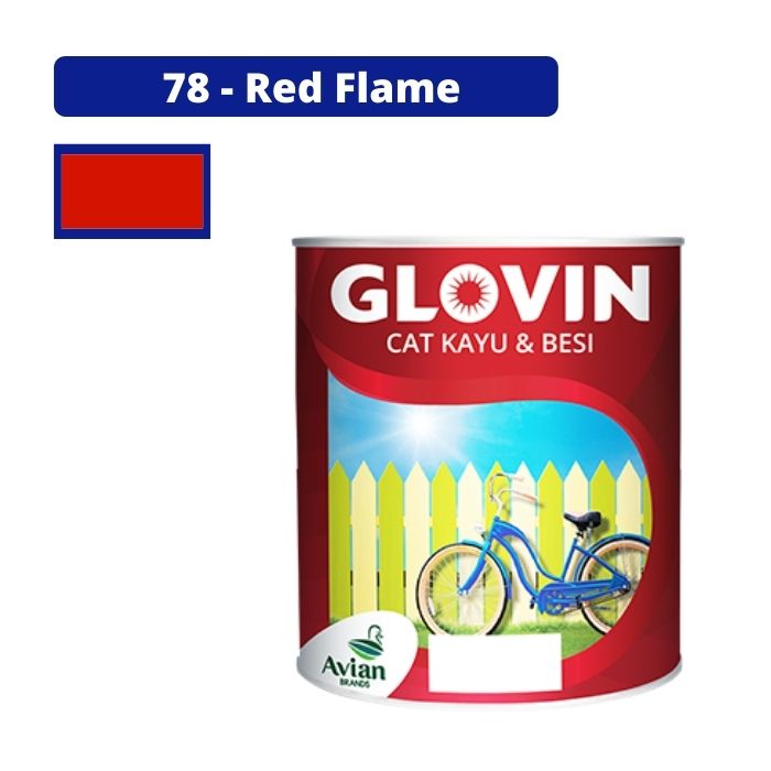 Jual Cat Kayu Dan Besi Avian Glovin Red Flame Liter Kaleng