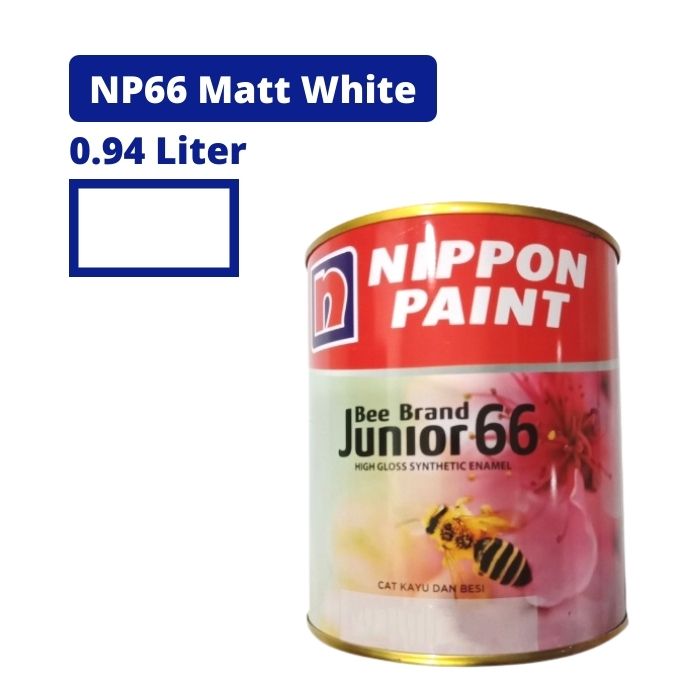 Jual Cat Kayu Dan Besi Nippon Paint Bee Brand Junior 66 Np66 Matt White ...