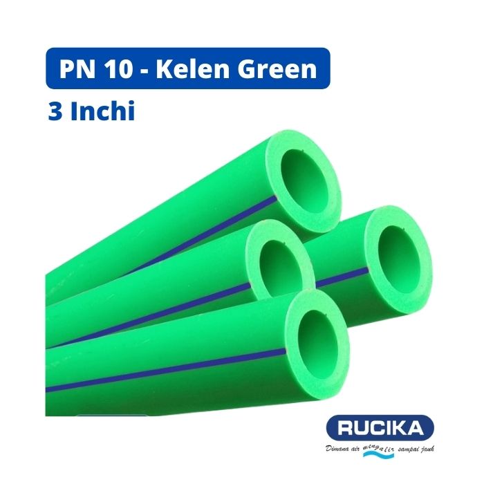 Jual pipa air rucika kelen green ppr pn 10 3 inchi (batang) | www